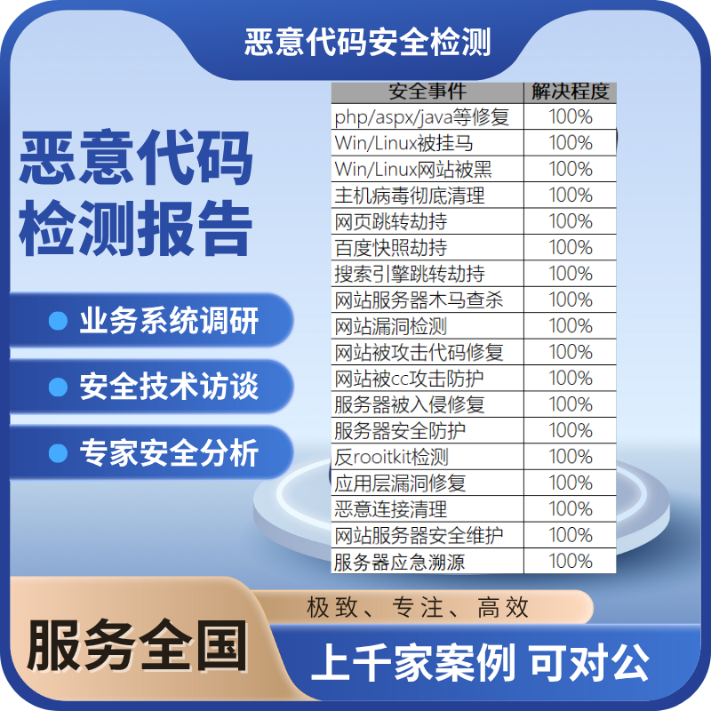网站病毒查杀清理恶意代码清理网站服务器APP小程序被黑清理修复