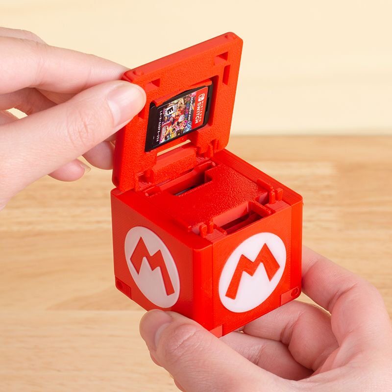 3d打印Switch折叠款M字样游戏机卡带收纳方块益智收纳盒创意摆件