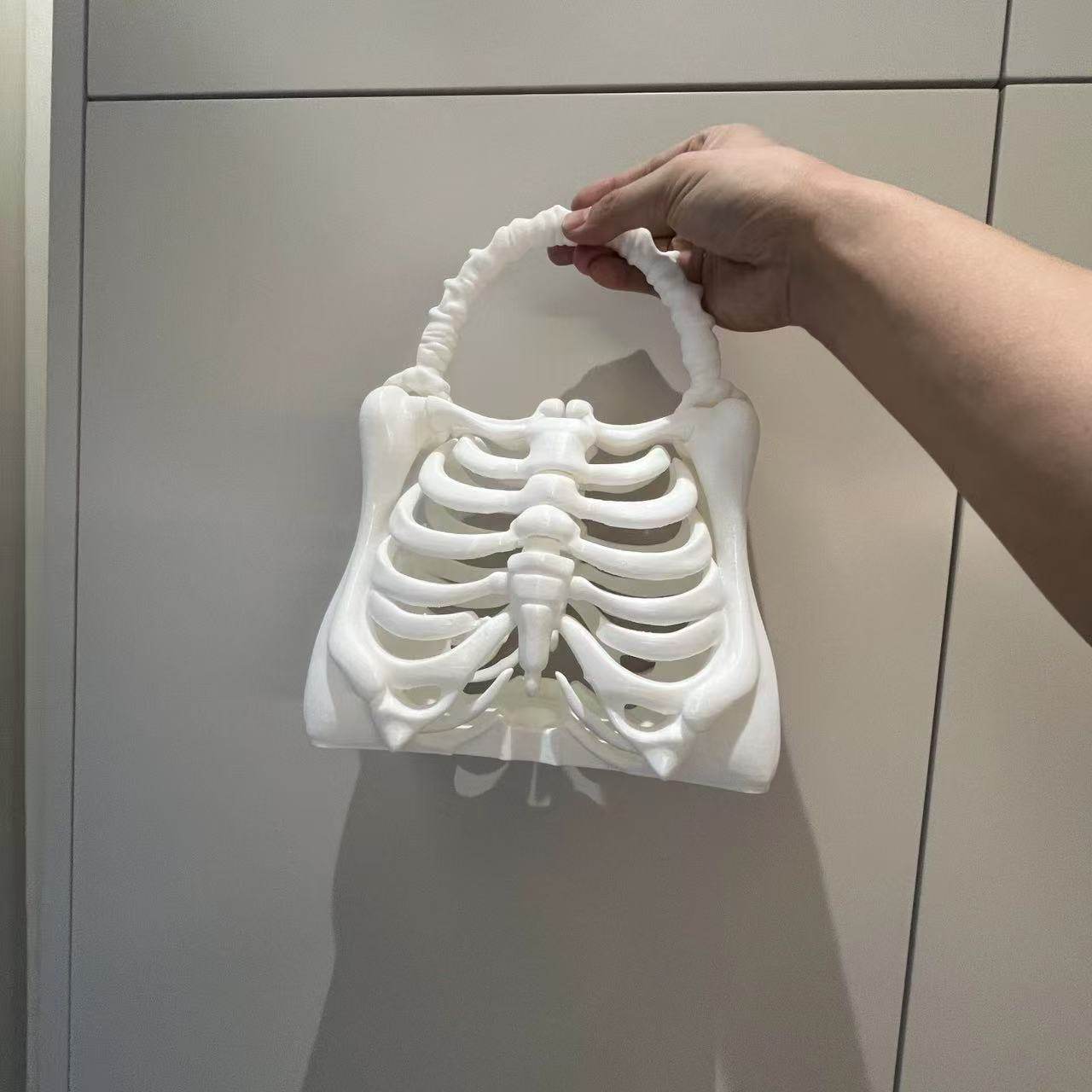 3D打印万圣节骷髅骨架printed skeleton bag手提包手提袋男女同款