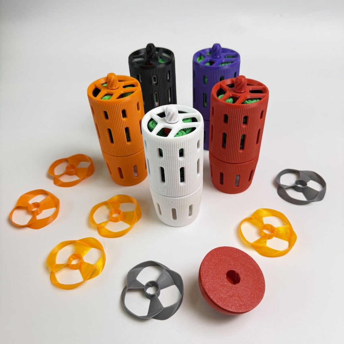 3D打印夜光竹蜻蜓发射器飞行玩具