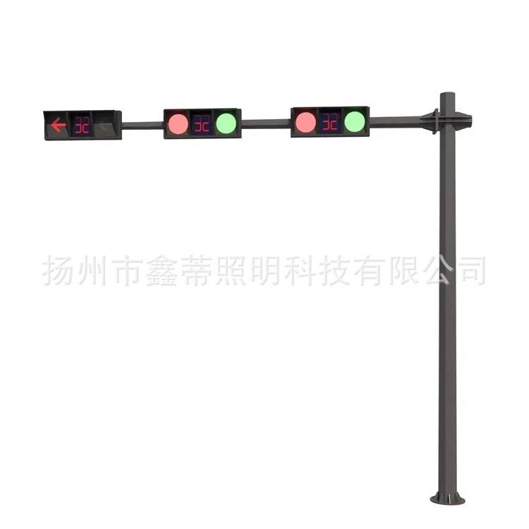 红绿灯道路八角杆监控立杆678米交通信号灯杆杆卡口立柱L型监控杆