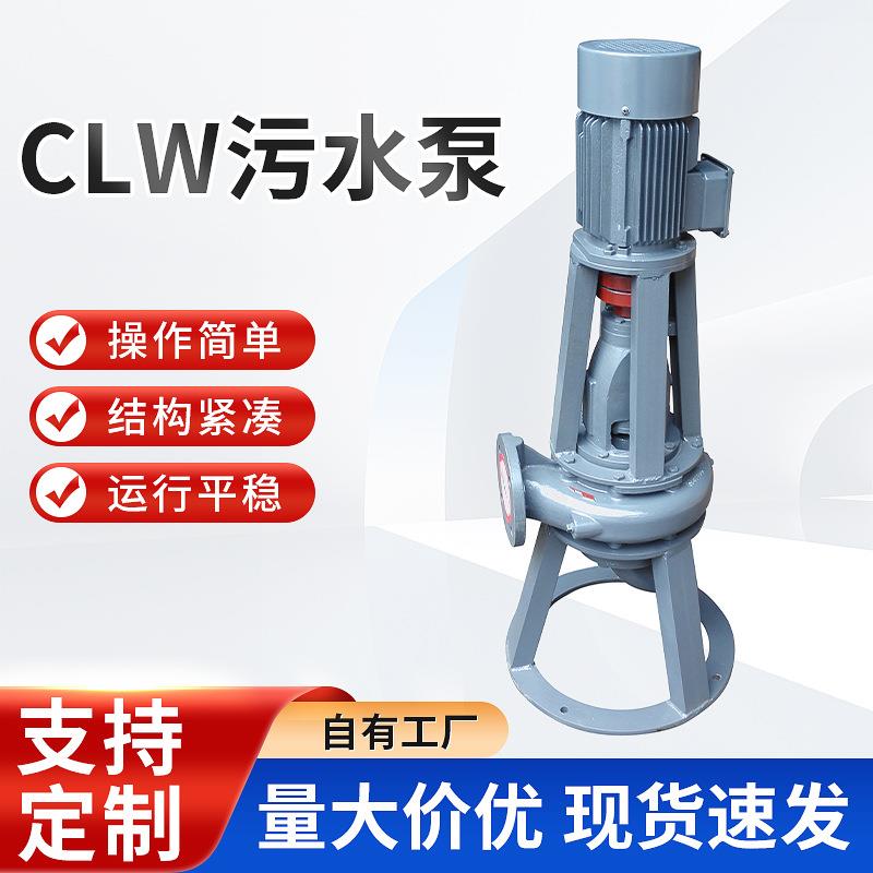 CLW立式不锈钢污水泵无堵塞污水泵家用农用排污泵单吸式潜污泵