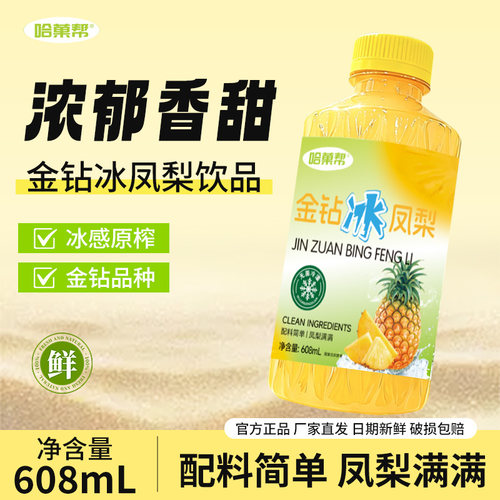 冰凤梨汁饮品608ML*6大瓶解渴