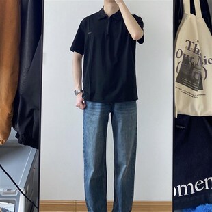 夏季套装高级感酷帅短袖t恤夏天男装宽松休闲直筒裤夏装一整套男