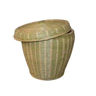 竹制品竹编大竹筐竹篓杂物收纳篓酒店环保收纳篮超市摆设篮子带盖
