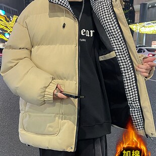 大码棉服男加肥加大冬季保暖加厚面包服青少年潮胖子大码男装外套