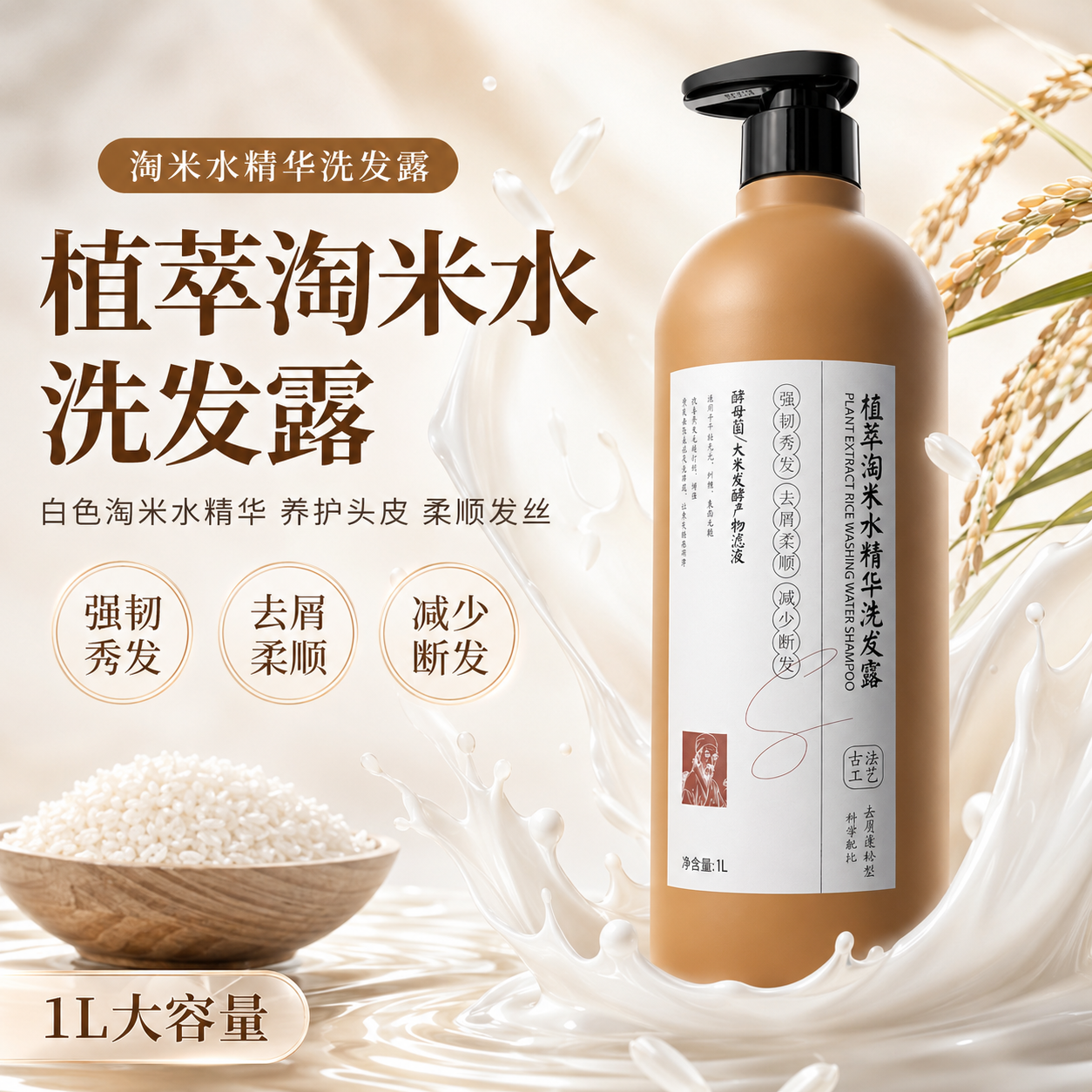 淘米水控油去屑留香洗发水