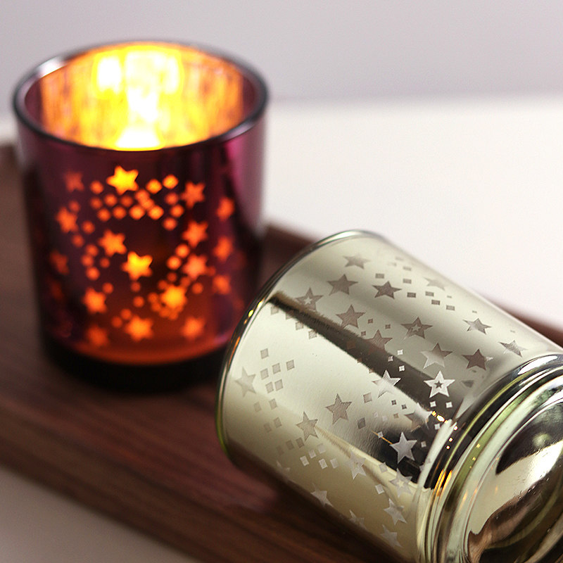 金色蜡烛杯 香薰DIY玻璃空杯桌面烛台摆件节庆送礼创意氛围装饰品,家居饰品,烛台,淘宝优惠券,粉丝福利购,淘宝优惠卷