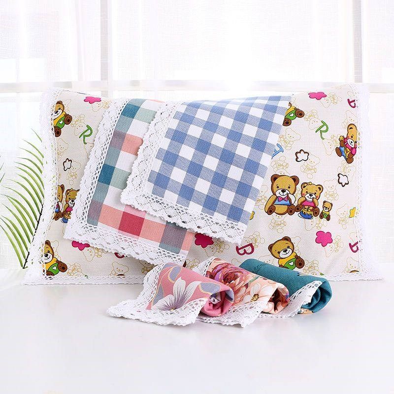 一对装纯棉老粗布枕巾成人情侣婴幼儿宝宝纯棉花边枕巾大中小号,床上用品,枕巾,淘宝优惠券,粉丝福利购,淘宝优惠卷