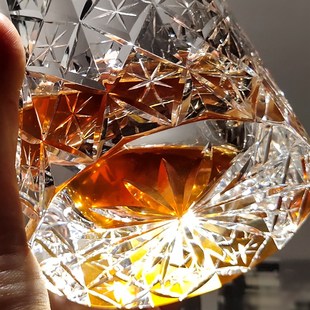 日式水晶玻璃杯K9威士忌酒杯高级感礼盒玻璃星芒杯水杯生日礼物