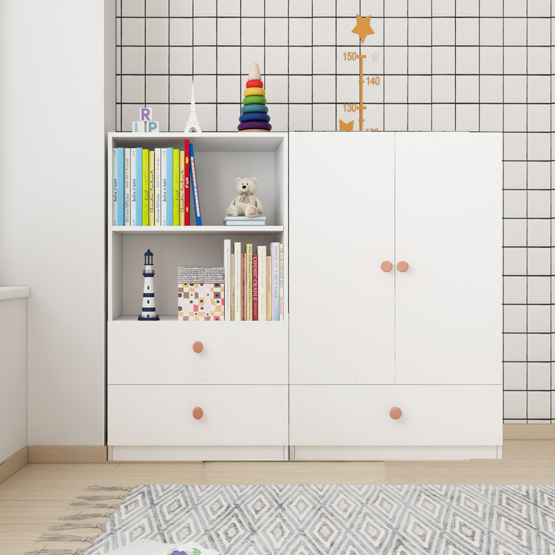 可比熊实木玩具收纳架多层收纳柜儿童置物架宝宝书架幼儿园绘本架