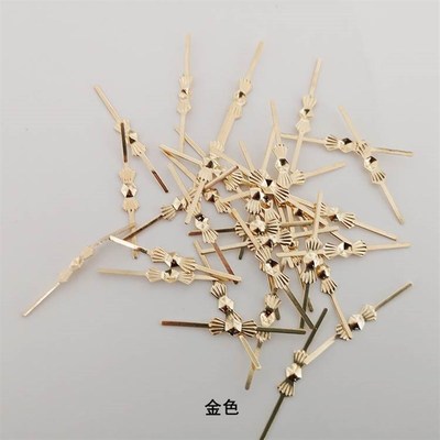 水晶灯饰配件 金色铜蝴蝶扣DIY珠帘金属配件水晶三角条连接器包邮