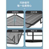 办公桌三角置物架工位改造收纳神器隔断转角悬挂金属花架桌面架子