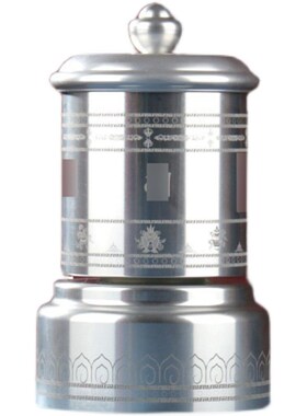 藏式电动转桶电动转轮合金家用装饰摆件插电转金筒书桌五色