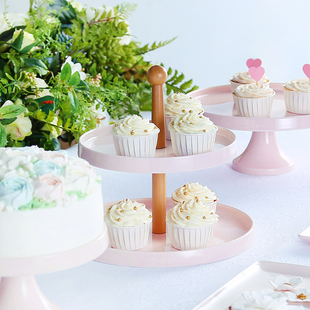 甜品台展示架多层点心托盘欧式陶瓷婚礼生日蛋糕盘架装饰摆件套装