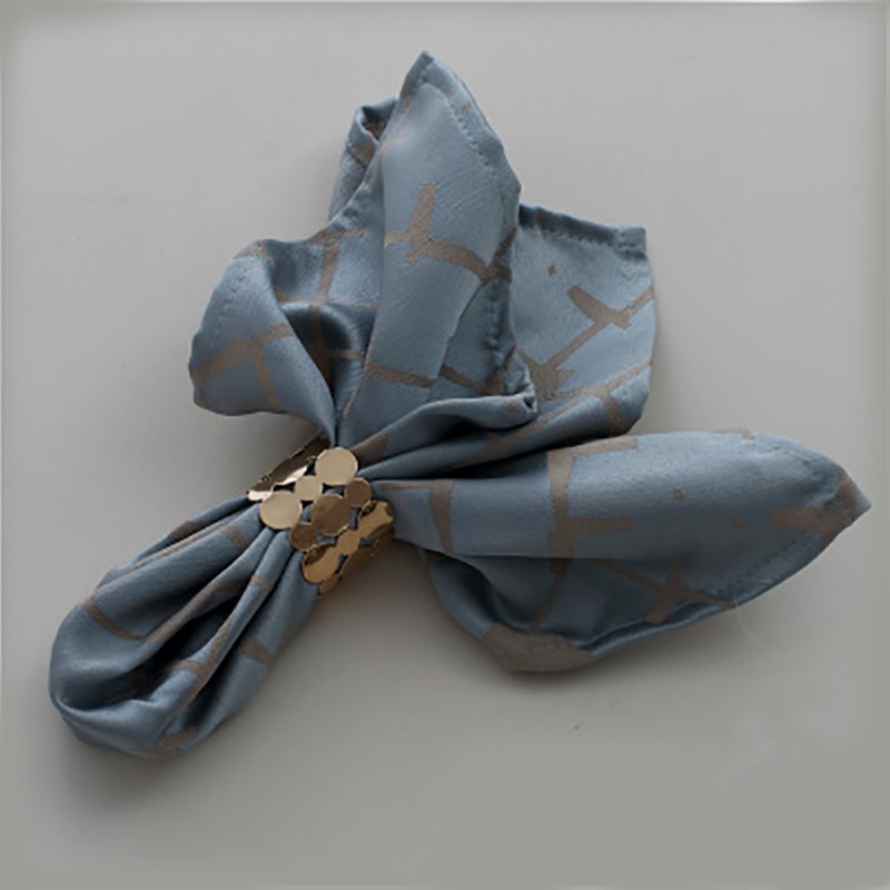 餐巾布欧式方巾口布西餐垫日式擦杯布酒店西餐巾瑞欧餐巾-冰蓝色