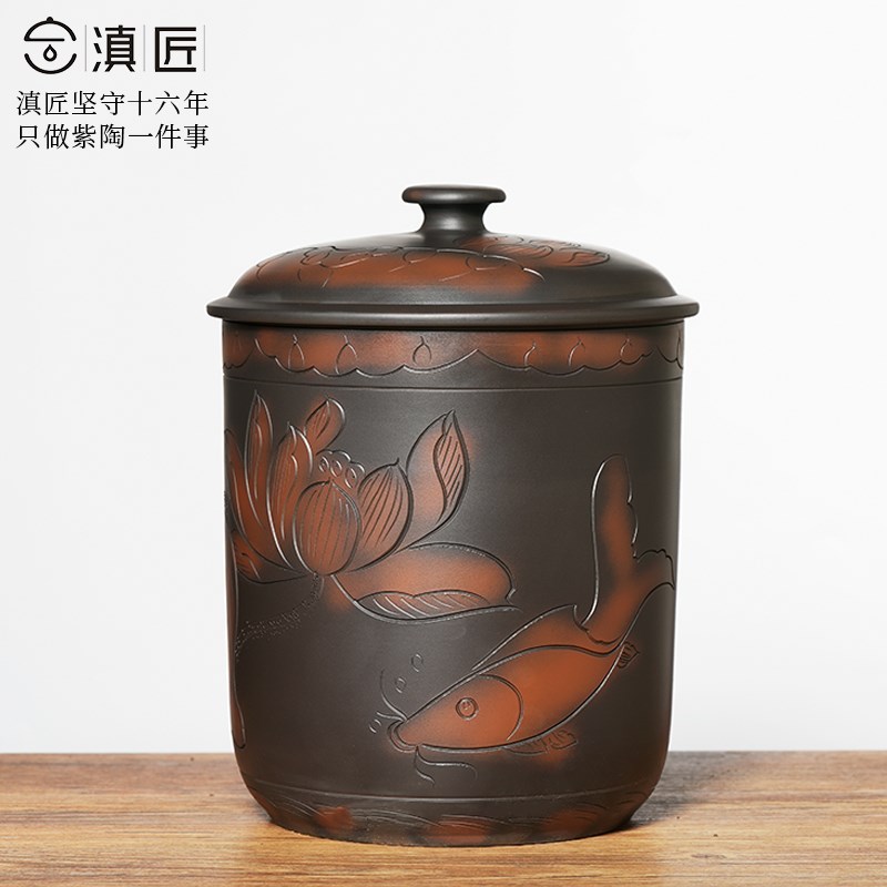 滇匠小容量米缸10斤15斤家用防虫防潮密封陶瓷带盖高端面粉储米桶