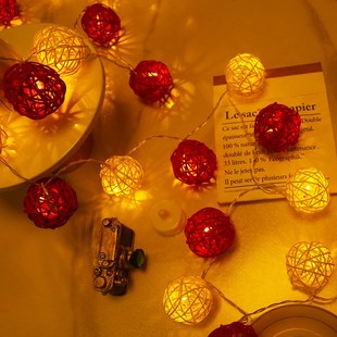 LED小彩灯闪灯串灯满天星网红房间布置卧室生日氛围灯藤球装饰灯