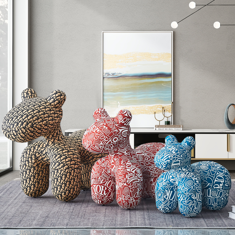 网红小马椅创意椅子客厅小狗椅动物凳子个性儿童坐凳卡通造型动物