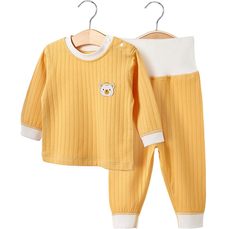 儿童秋衣套装全棉宝宝内衣裤纯棉春秋女童高腰护肚睡衣男童家居服