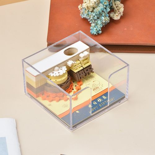 3D立体便签纸本便利贴创意建筑模型纸雕艺术品摆件高颜值礼物