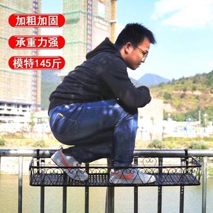 阳台花架置物架悬挂栏杆护栏绿萝多肉花盆挂架铁艺窗台花架子室内