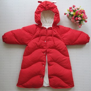 宝宝婴儿儿童羽绒披风抱被斗篷新生儿连体外出羽绒服加厚睡袋冬季