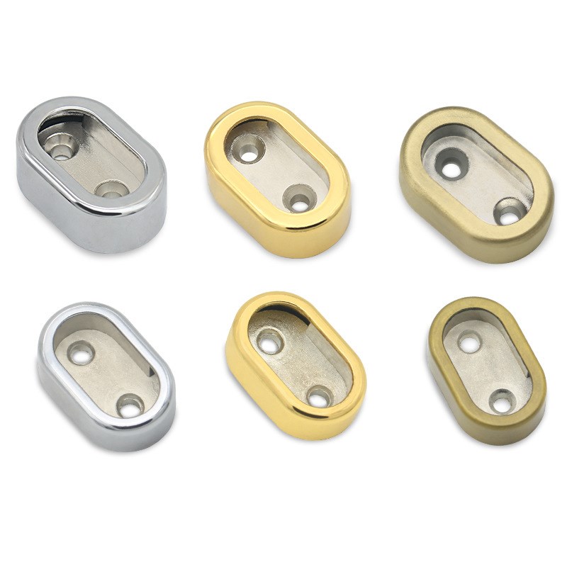 加厚16组合衣通托衣柜配件 衣通管扁管固定锌合金法兰衣座