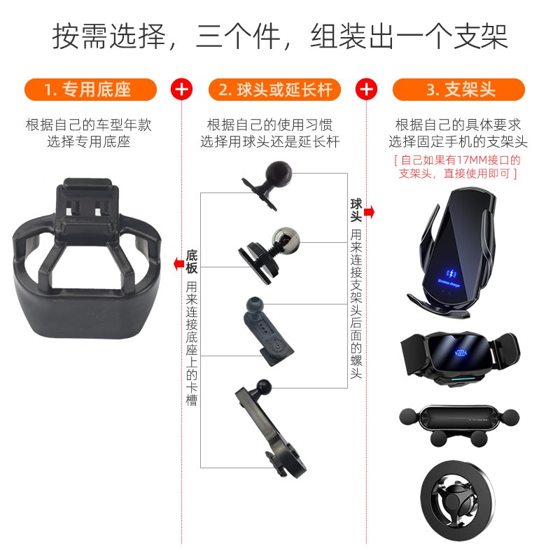 宝马mini14-21款专用车载手机支架底座卡扣出风口导航架内饰改装