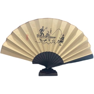 徐州汉画像石折扇 徐州特色小礼品 宣纸折扇 手工折扇 徐州礼品