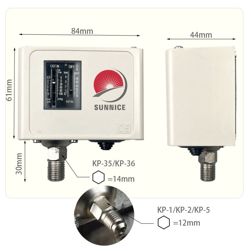 丹佛斯压力开关kp36kp35 danfoss锅炉压力控制器-1/2/5螺杆空压机