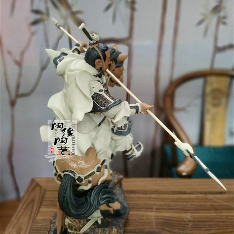 陶瓷工艺品  石湾公仔 三国 三英战吕布 吕布