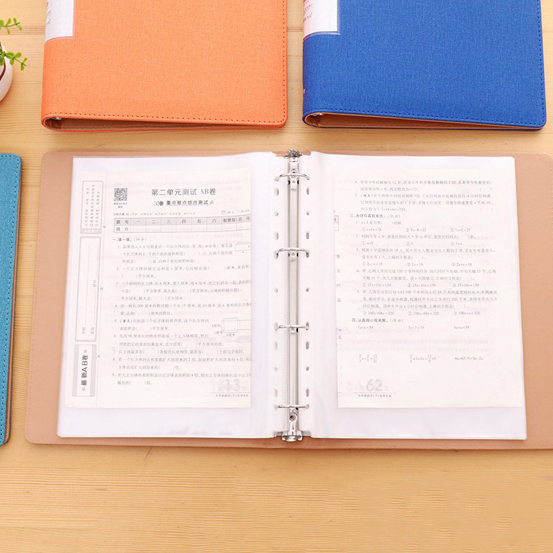 100页文件夹活页夹磨砂布面插页夹资料册皮质加厚大容量插页夹试