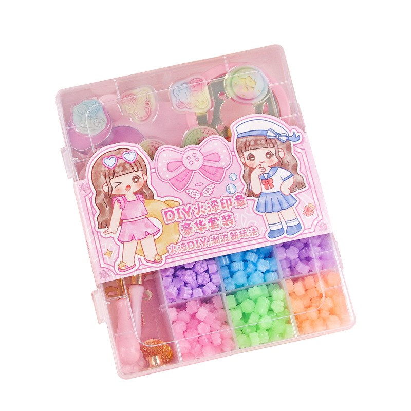 新款DIY火漆印章豪华套装 猫爪手柄蜡粒手工印章熔炉儿童学生礼物