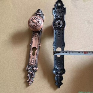 铝艺庭院大门球把手户外铁艺围不锈钢大门圆形拉手欧式红古铜门锁