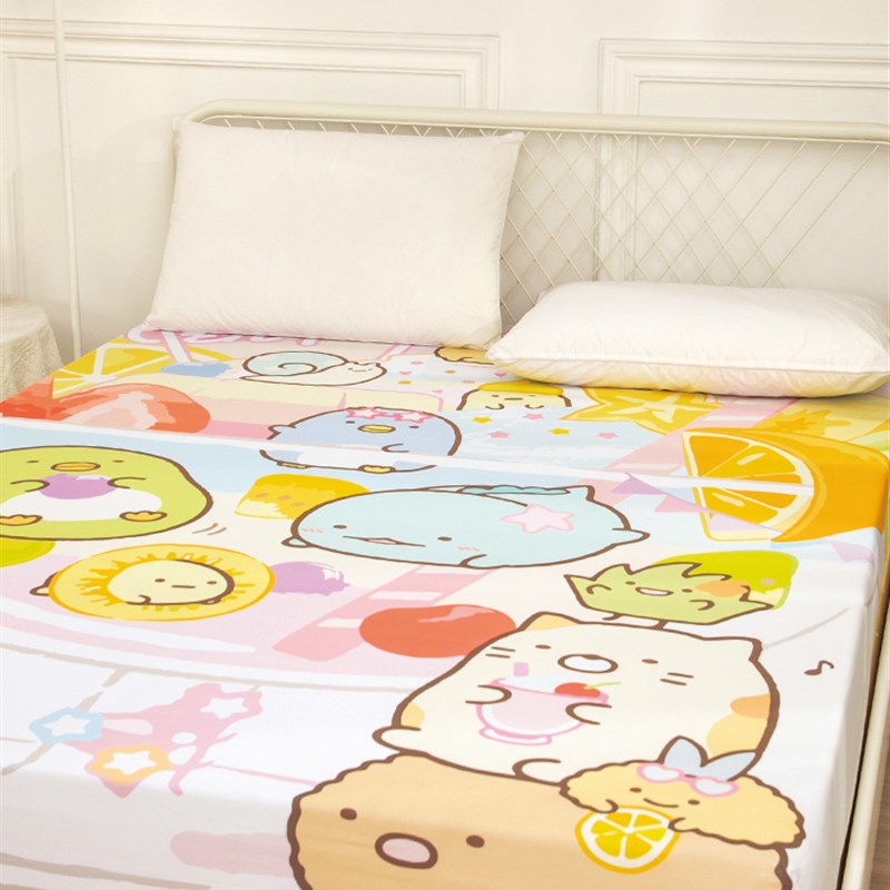 亲肤磨毛床笠款单件儿童卡通可爱生物床单全包床罩防尘床垫保护罩