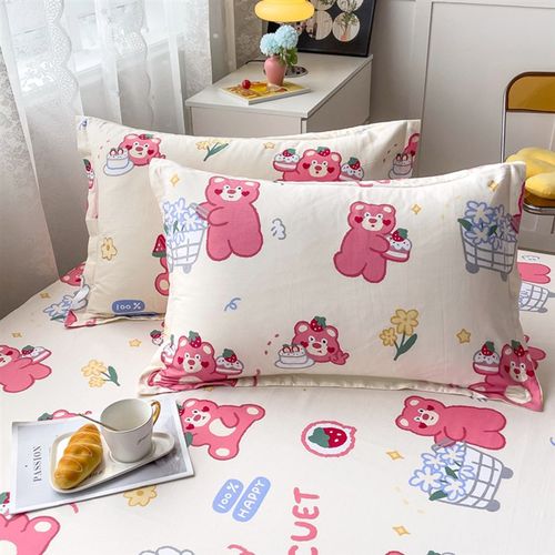 简约风纯棉枕套一对装儿童30x50全棉枕头套枕芯套40x60枕芯内胆套