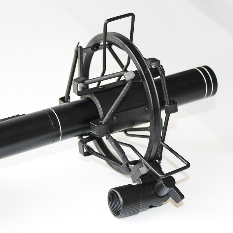 话筒防震架麦克风夹子户外收音采访麦架子挑杆避震减震电容麦专用