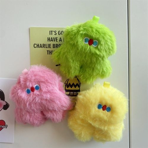 可爱小怪兽毛绒公仔冰箱贴磁性贴个性儿童家居装饰卡通洞洞板磁性