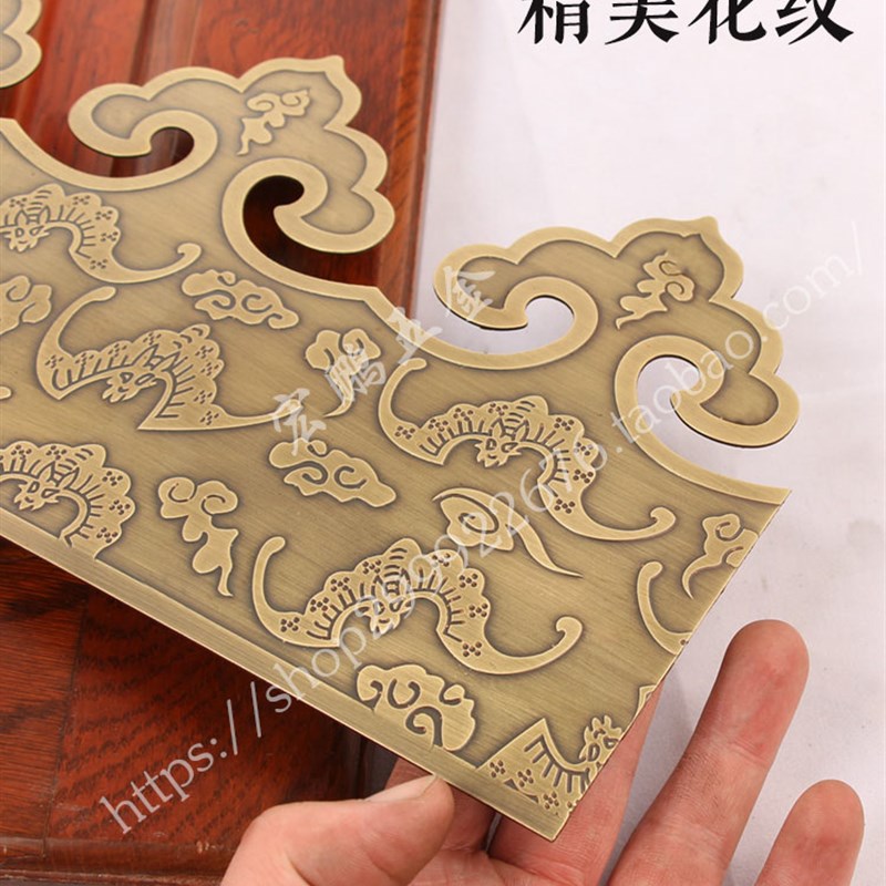 中式仿古纯铜柱子护角包角定制角花复古雕花圆柱房梁装饰五金配件