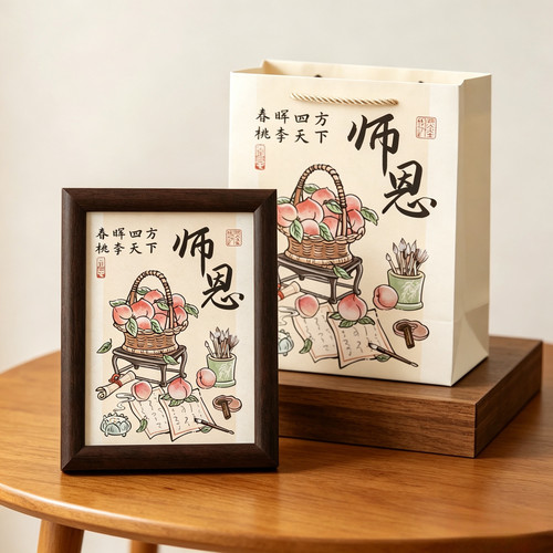 感谢师恩教师节实木相框