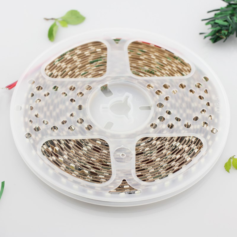 led灯带12V冰蓝色120灯5mm宽3528贴片暖白光裸板灯条家装灯槽