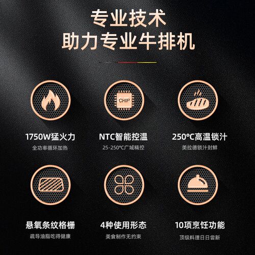 German Pool/多功能料理锅星级推荐商用牛扒机全自动高温牛排机