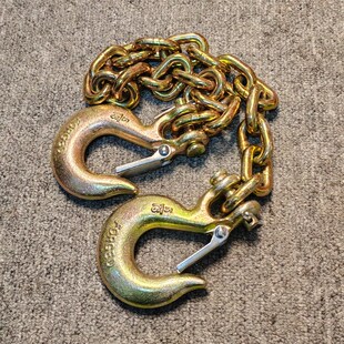 双头吊钩起重链条拖车链条捆绑钢链双钩吊链G80锰钢链勾羊角钩链