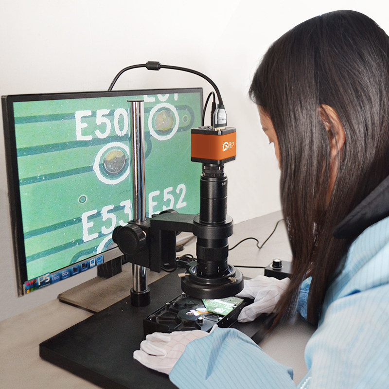 致旗电子工业放大镜手机维修焊接电路板用修表高倍21-135倍带led