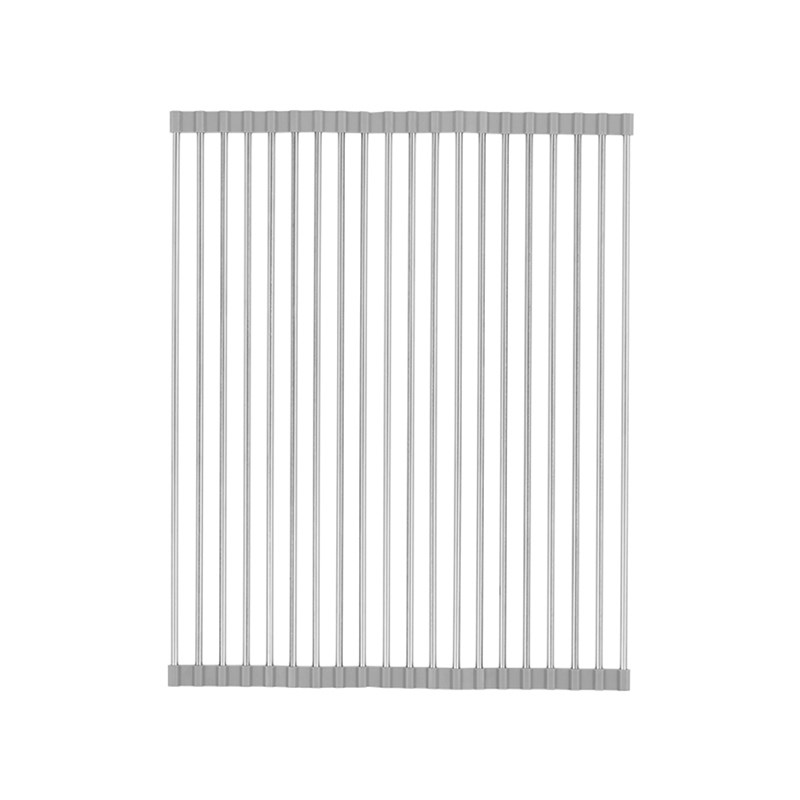 水槽置物架洗碗水池不锈钢沥水架304可折叠架子放筷碟收纳篮厨房