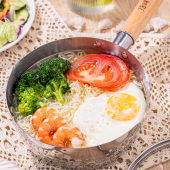 拾味爸爸雪平锅日式 304不锈钢雪家用不粘锅煮面汤锅泡面锅电磁炉