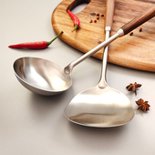 304锅铲炒菜铲子家用不锈钢炒铲炒勺子套装 铁铲汤勺 厨房炒菜用