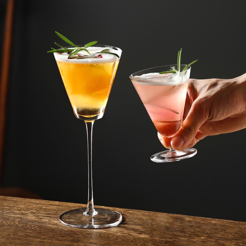 酒吧创意日式马天尼杯奥丁高脚鸡尾酒杯水晶玻璃杯三角马提尼杯子