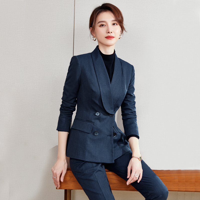 高端职业西装套装2021春季新款公务员面试服装女西服外套女工作服
